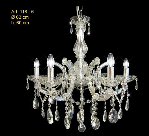 Crystal Chandelier Of Murano Glass With, Murano Glass Chandelier Crystals